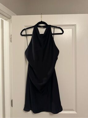 Black Halter Mini Dress - Aritzia